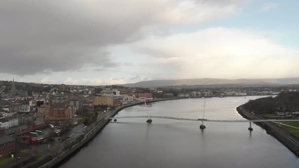 Hyperlapse of the Peace Bridge in Derry, Londonderry