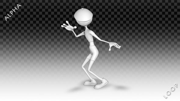 3D Man Character - Cartoon Twist Dance