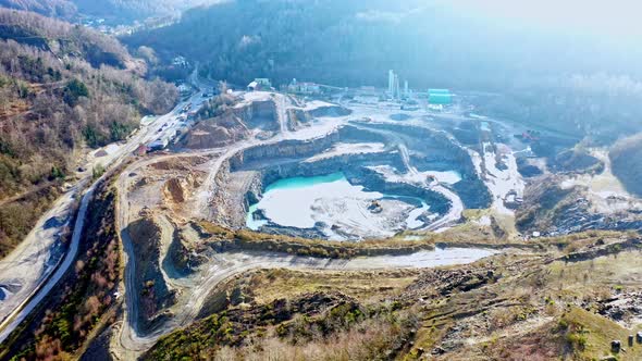 Basalte quarry Oberberg, North Rhine-Westpahlia, Germany