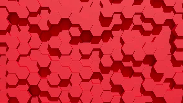 3D hexagon animation background for advertising