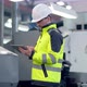 Engineer Is Using Tablet Pc In Factory - VideoHive Item for Sale