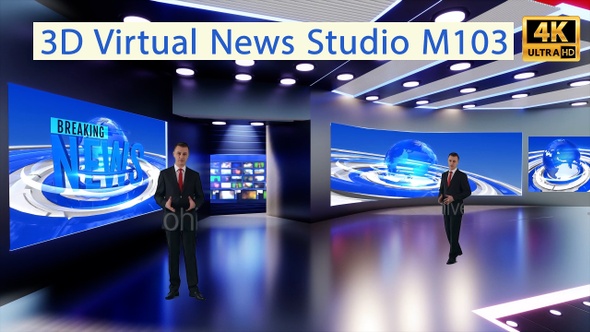 3D Virtual News Studio M103