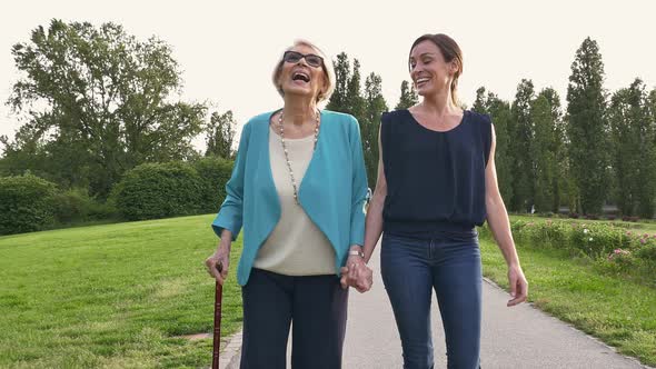 Grandmother and granddaughter spending time together