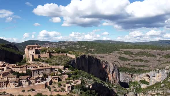 Medieval Village In Spain, Aerial View