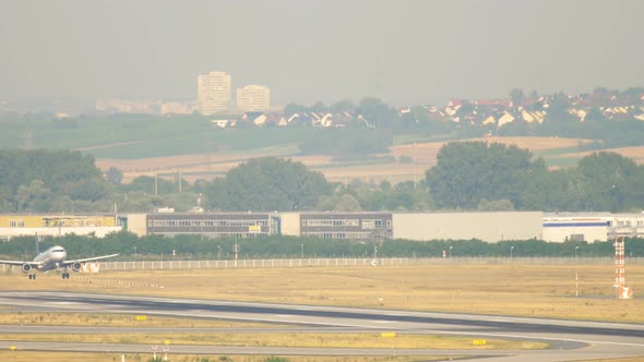 Airplane Landing in Frankfurt