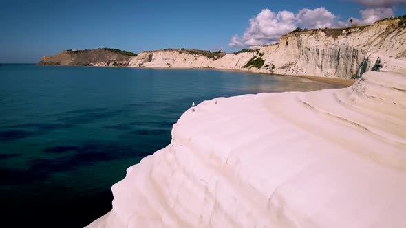 Scala Dei Turch Sunset at the White Cliffs of Scala Dei Turchi in Realmonte Sicily