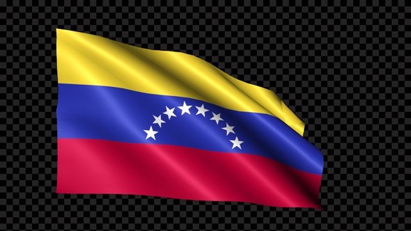 Venezuela Flag Blowing In The Wind