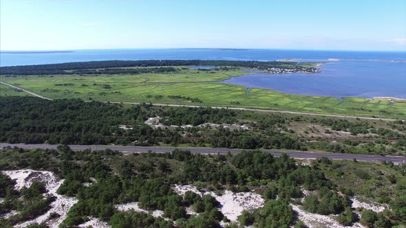 A view of Montauk from above