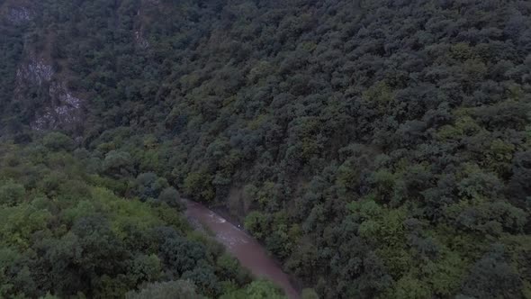 Fly Over Mountains River