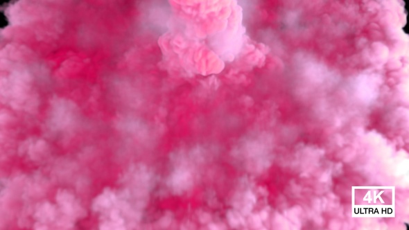 Pink Color Smoke Streaming And Spreading 4K alt