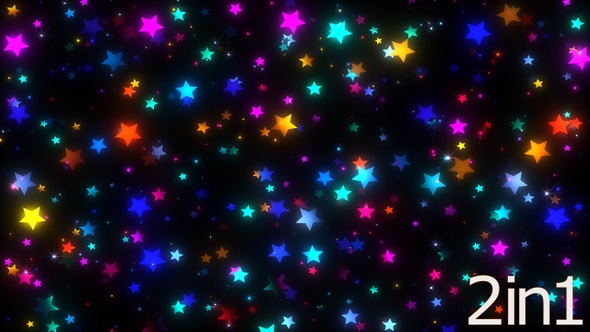 4k Stars Particles Background