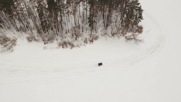 ATV Race in the Winter Season