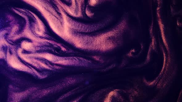 Violet Golden Abstract Ink Background