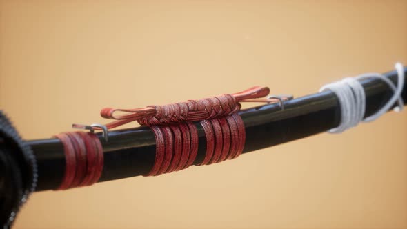 Asian Katana with Ornament Sward on Bright Background