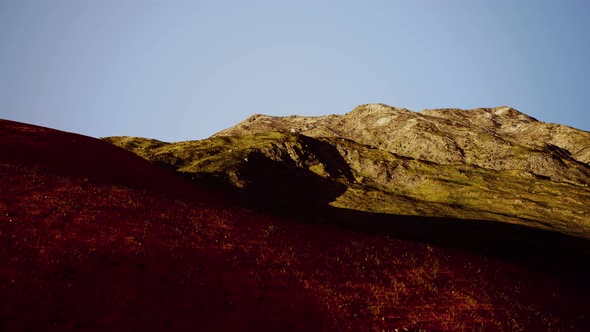 Sunset Colors Mountain Sky Landscape