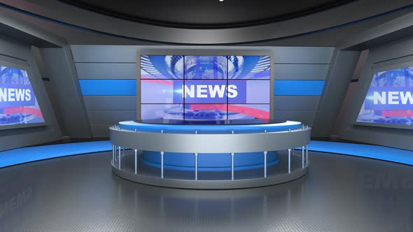 Virtual News Studio Set N0410