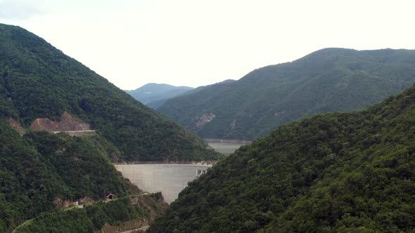 Dam Wall and Mountain