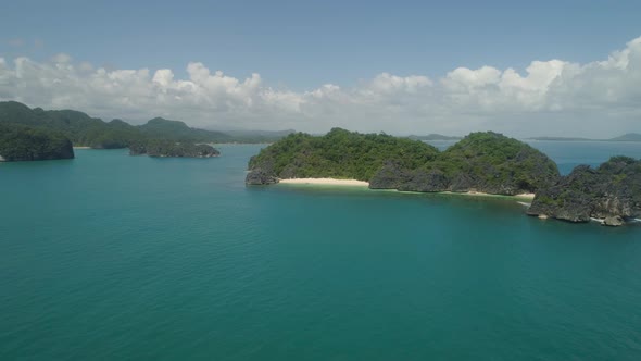 Seascape of Caramoan Islands, Camarines Sur, Philippines