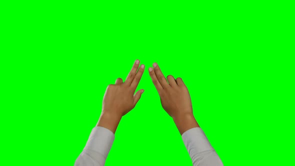 Close-up of hand using futuristic digital screen