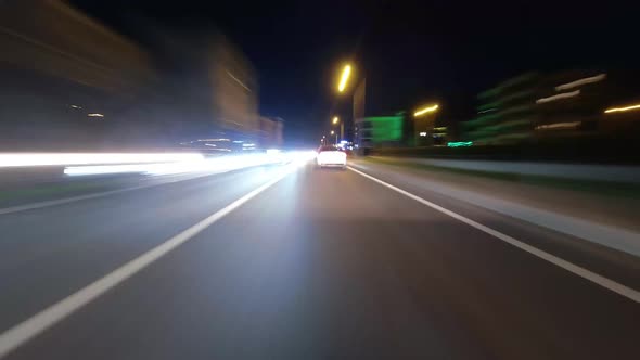 POV Hyperlapse From a Car Driving on the Highway