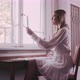 Woman in an old vintage Hotel - VideoHive Item for Sale