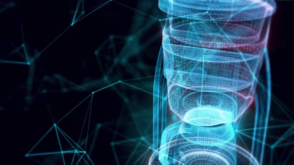 Filter Coffee Machine Hologram Close Up 4k alt