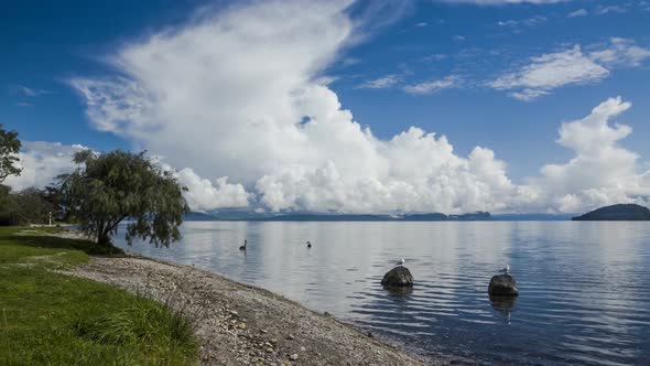 Lake Taupo New Zealand timelapse