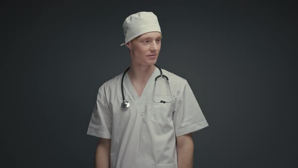 Young Doctor In White Hat