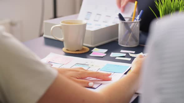 Woman Working on Ui Design at Office