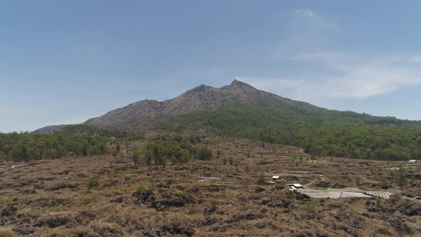 Mountain Landscape with Volcano Batur