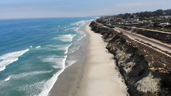 Coastline at Del Mar Beach, California, San Diego