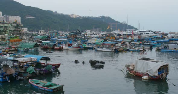 Aberdeen, Hong Kong harbor port in aberdeen
