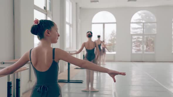 Two Girls Students of the Ballet School are Engaged Ballet Dance Open Class Lviv School of Ballet 17