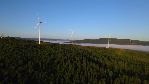 Wind Turbines on the Mountain