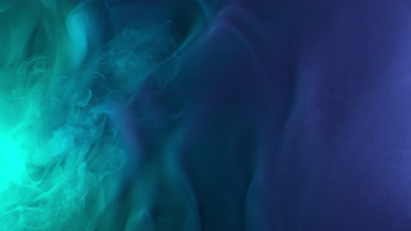 Slow Motion Shot of Modern Neon Smoke Abstract Background