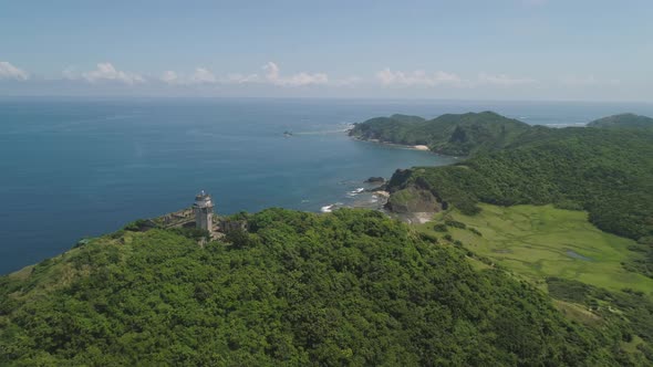 Lighthouse in Cape Engano . Philippines, Palau Island