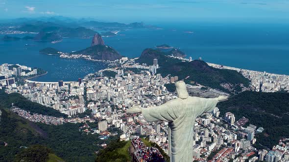 Postalcard of Rio de Janeiro Brazil. International travel landmark.