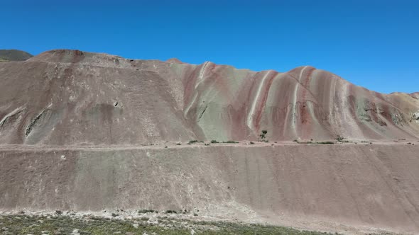 Bright Colorful Rainbow mountains hill