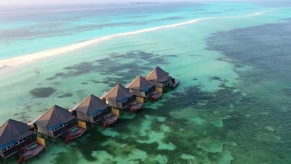 Beach bungalows at Kurdu Island, Maledives