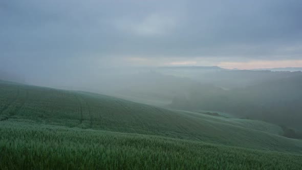 Tuscany Landscape at Sunrise Timelapse