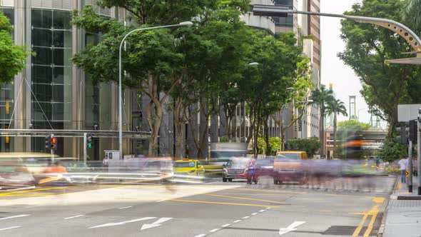 Singapore Traffic Around the City Centre Timelapse