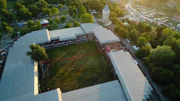 Greased Wrestling Area