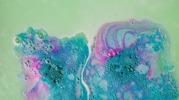 Bath Bomb in Water Closeup