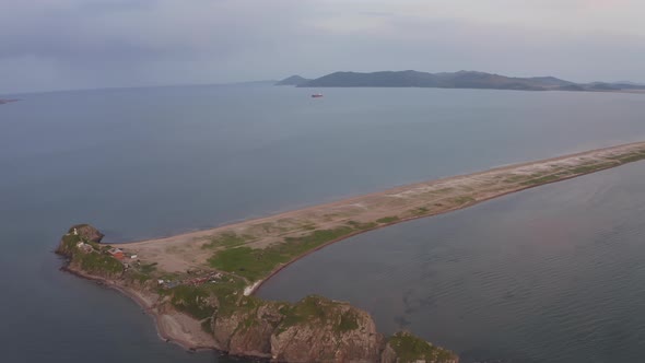 Aerial View of the Nazimov Sand Spit Russia