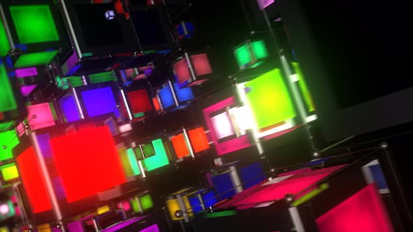 Seamless Animation of the Colorful Cubes VJ Loop alt
