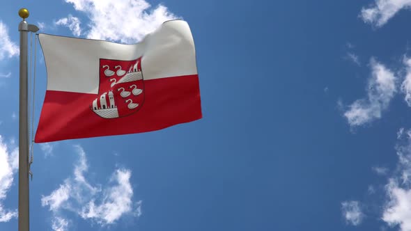 Zwickau City Flag (Germany) On Flagpole