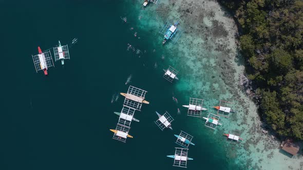 Aerial View of Coron Island in Palawan, Philippines