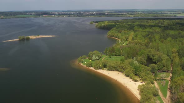 Zaslavskoe Reservoir or the Minsk Sea Near the City of Minsk