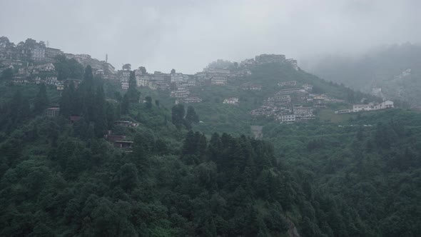 Indian Mountainous Town Situated in Upper Himalayas