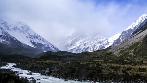Mount Cook New Zealand timelapse